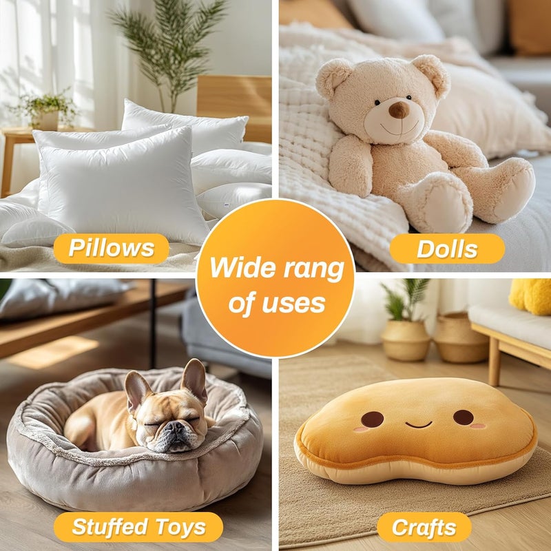 Rainflow 7.05oz Polyester Premium Fiber Fill- Polyester Fiber Fill,Stuffing for Pillow,Small Dolls,Cushion,Craft and Stuffed Animals,pp Cotton Stuffing for DIY Craft,Recyclable - Image 4